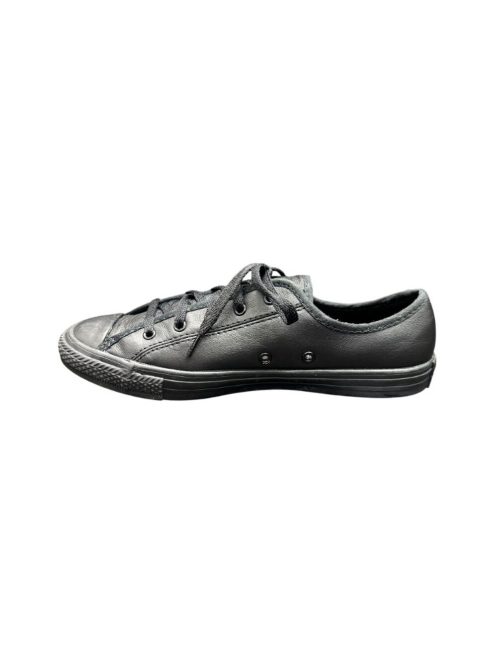 Converse All Star Black Leather Low-Top Women's Shoes 564986C, Size 6 - Picture 5 of 11